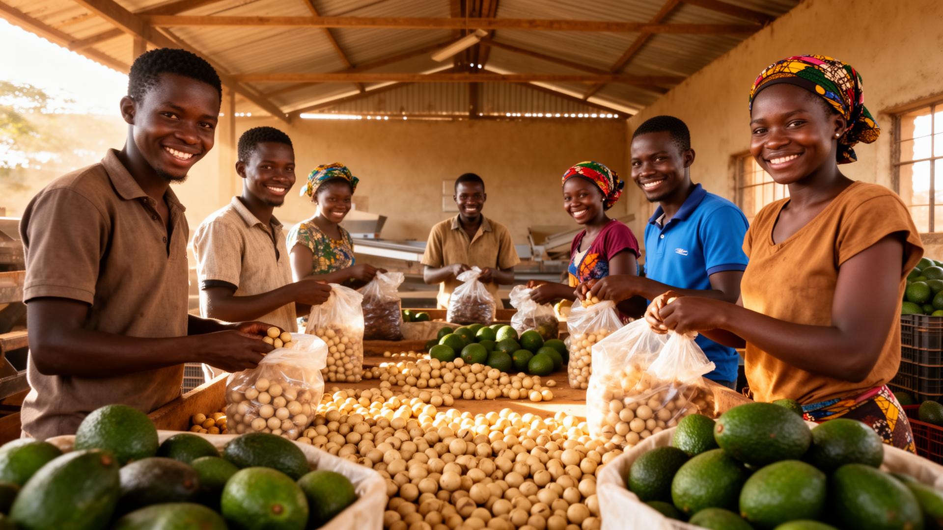 Youth at a Maragwa agri-processing cooperative